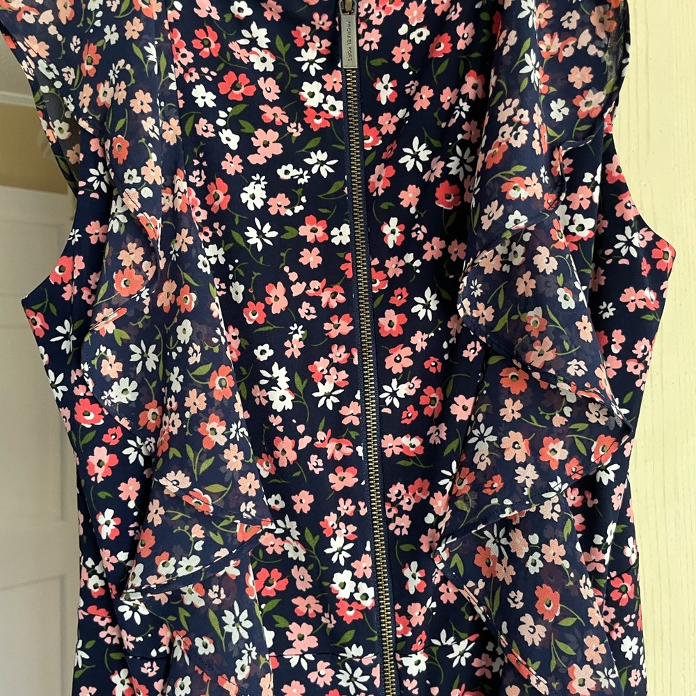 Michael Kors dress ruffle bodice and hem.